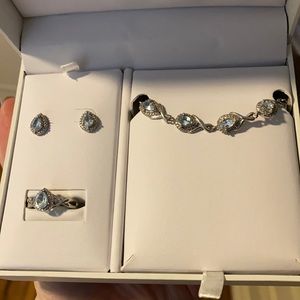 Aquamarine 4pc Jewelry Set